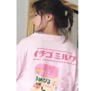 yesstyle strawberry milk graphic t shirt